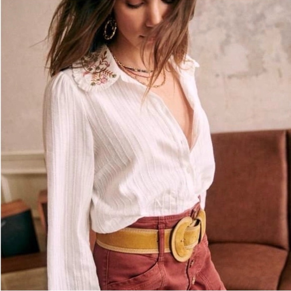 Sezane Thilda Blouse Size 10
